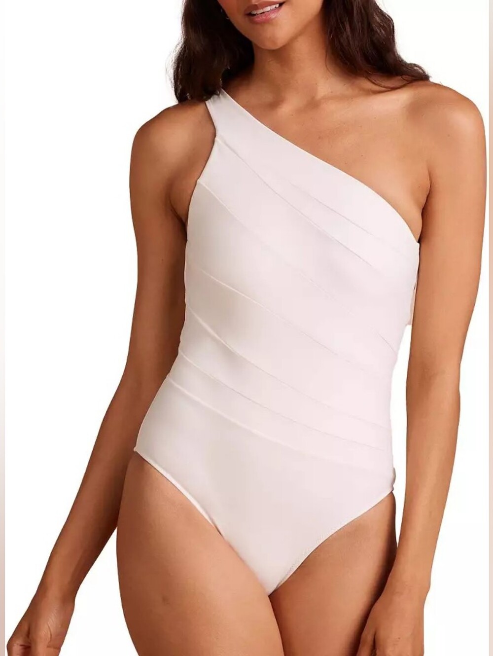 SummerSalt NEW sidestroke one piece swimsuit White Sand size 6